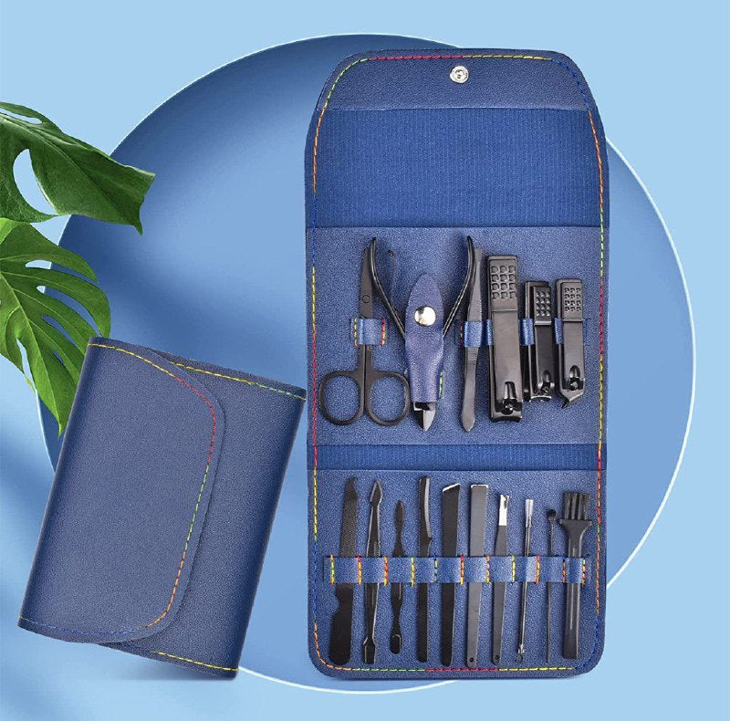 محفظة أدوات العناية بالأظافر، مجموعة قص الأظافر من 16 قطعة Outils de soin des ongles Ensemble de coupe-ongles 16 pièces