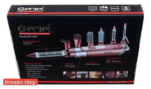 مجموعة تصفيف الشعر من Gemei 7IN1 مكونة من 7رؤوس مختلفة