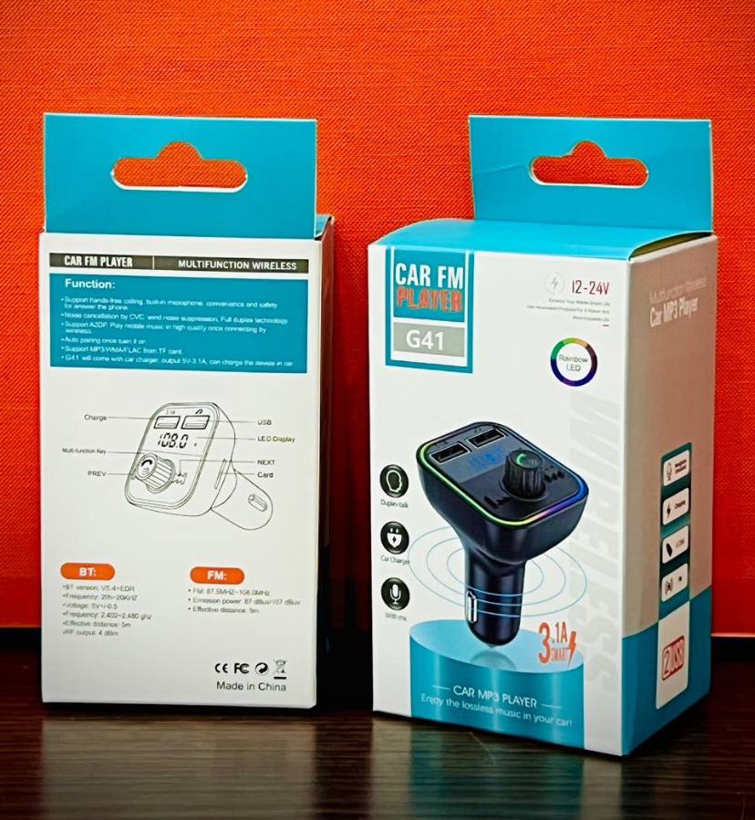 FM Car Kit G41 Car MP3 Player Wireless 3.1A