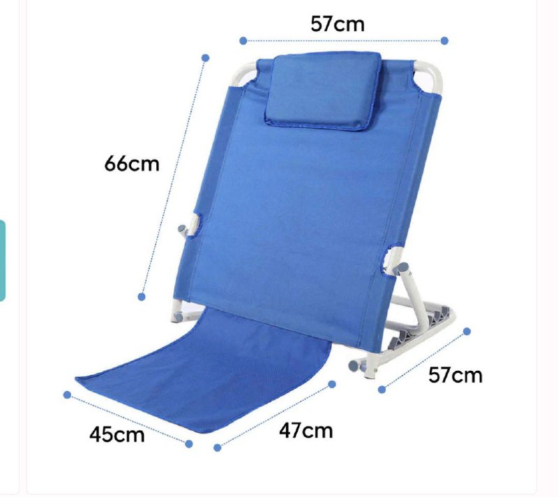 Dossier de lit réglable et pliable, conçu pour permettre aux personnes de s'asseoir confortablement au lit