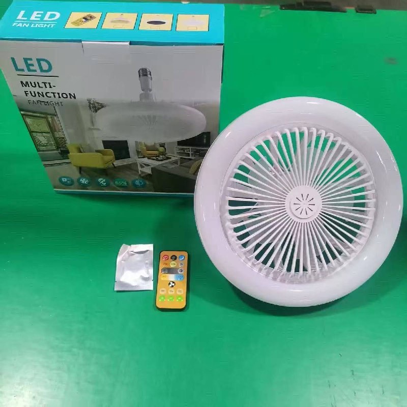 مروحة سقف مزودة بإضاءة مدمجة وجهاز تحكم عن بعد Ventilateur de plafond avec lumière intégrée et télécommande