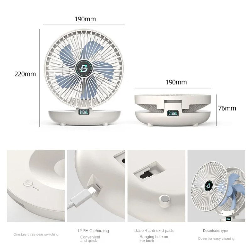 Wall hanging desktop folding Fan