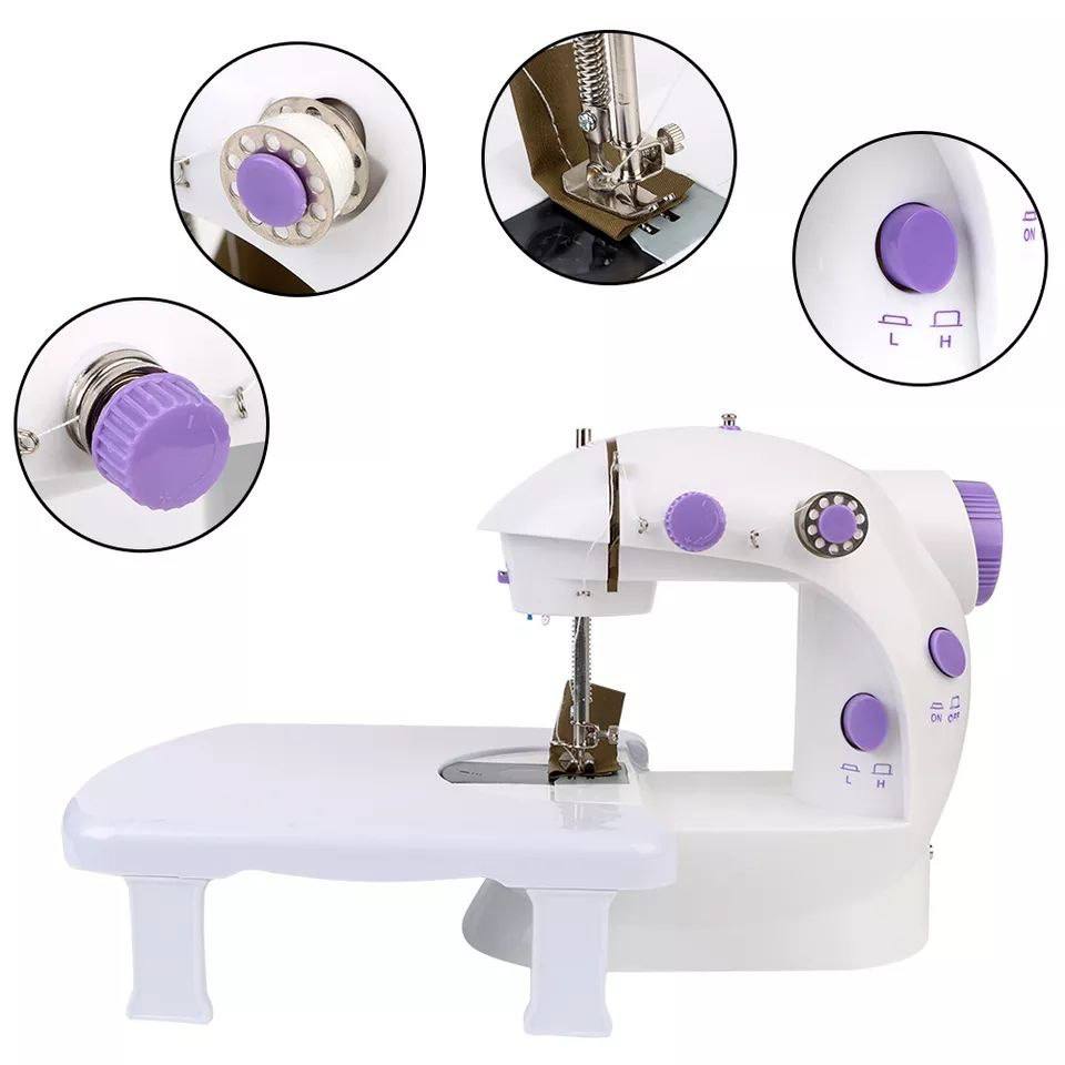 Mini Sewing Machine Machine à coudre ماكينة خياطة مع طاولة 4في1 منزلية متعددة الوظائف