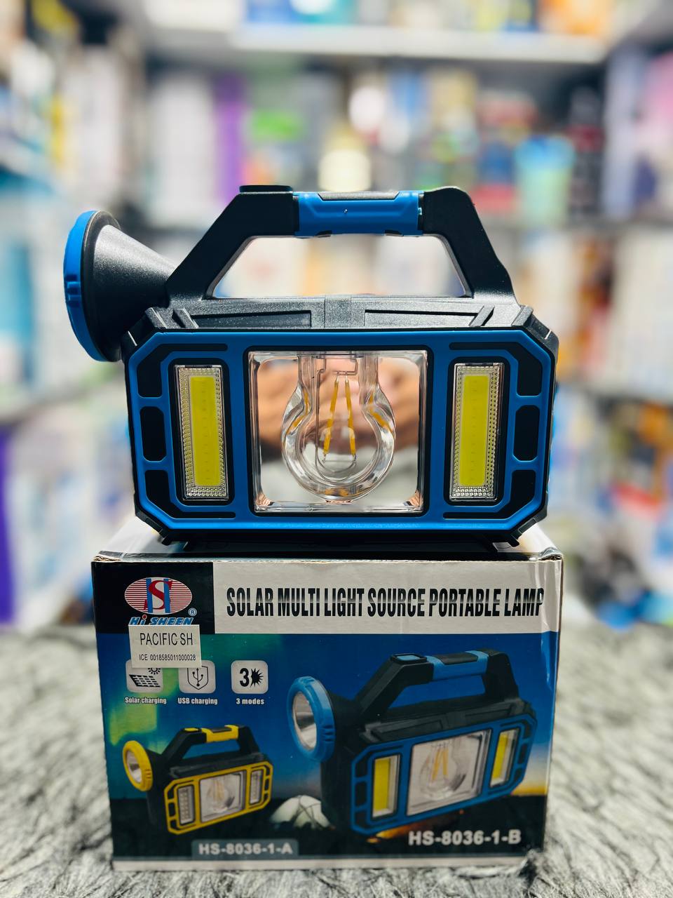 Solar Multilight Source Portable Lamp مصباح محمول يعمل بالطاقة الشمسية متعدد المصادر