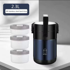 Stainless steel lunch box 2.3L