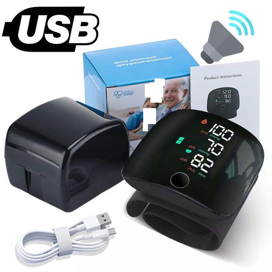 جهاز قياس ضغط الدم المعصمي Tensio-mètre au poignet Tensiomètre numérique appareil tension artrielle avec batterie rechargeable