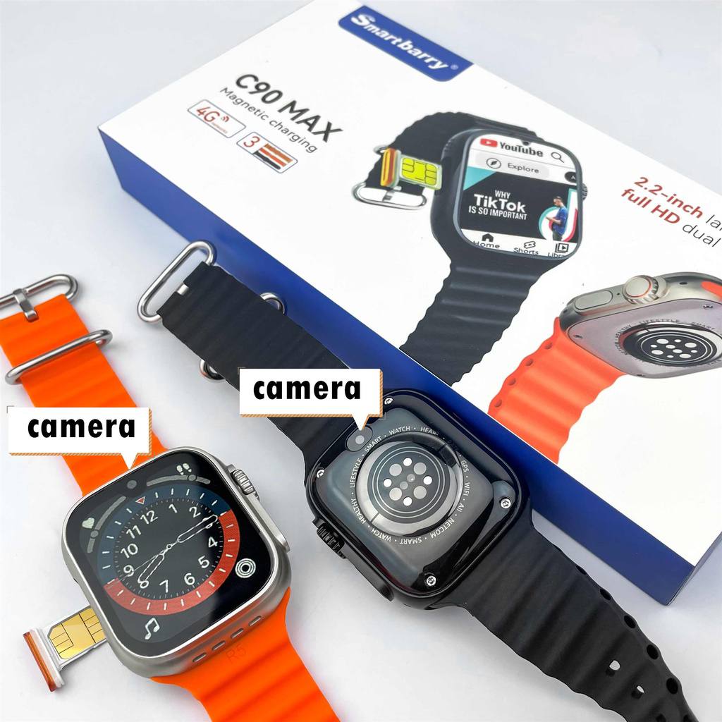Android Smart watch Sim CARD C90 MAX Camera Magnetic charging