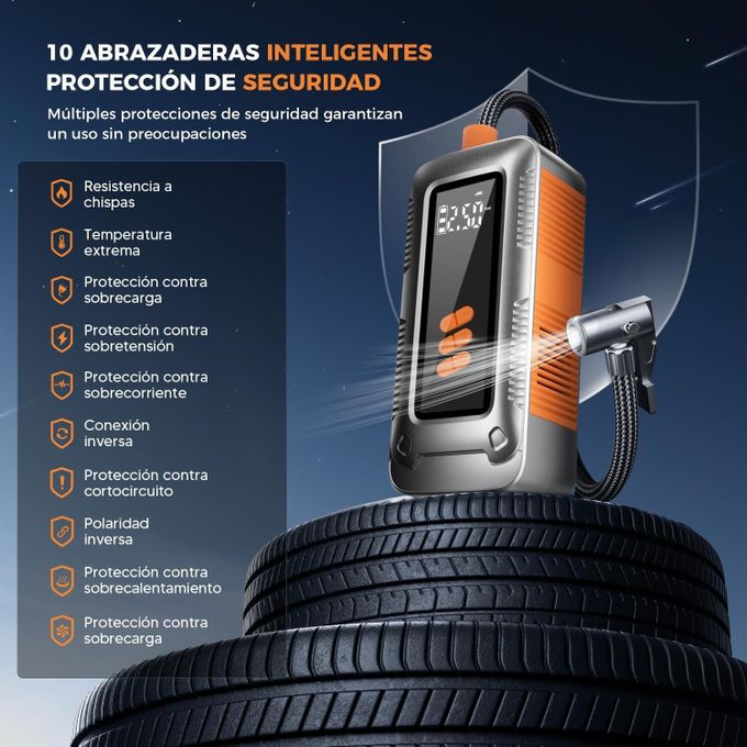 جهاز تشغيل محمول متعدد الوظائف مع ضاغط هواء Démarreur de saut multifonction portable avec compresseur d'air