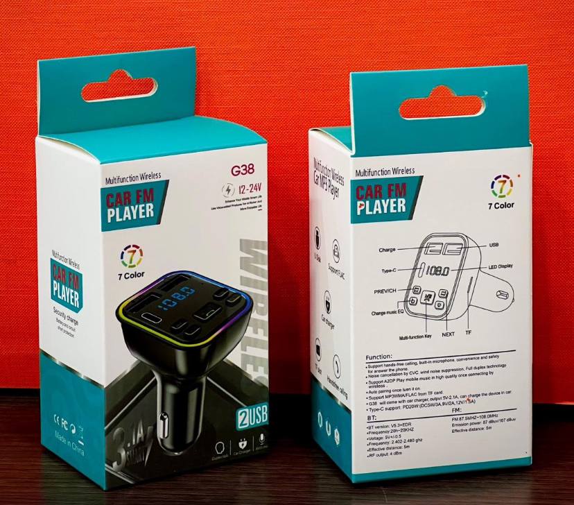 FM Car Kit G38 Car MP3 Player Wireless 3.1A 2USB