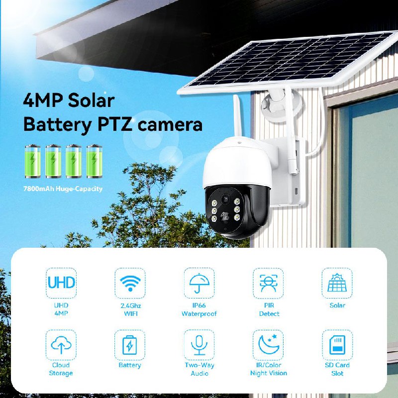 AI Solar PTZ Camera T05-WiFi كاميرا شمسية ذكية