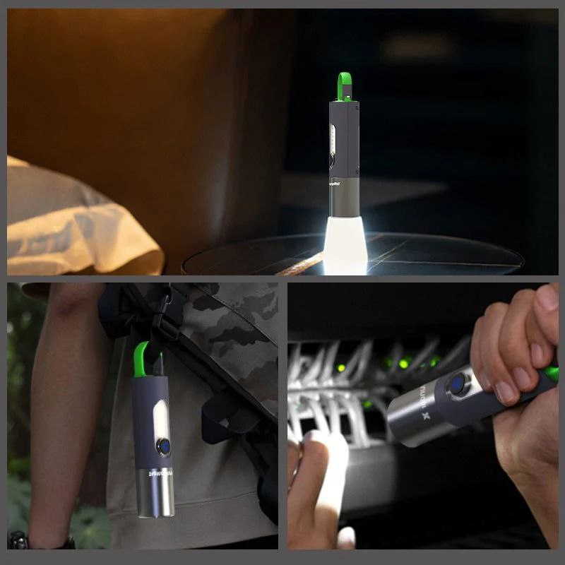 Flashlight Lampe de poche à lumière LED مصباح يدوي LED، قابل لإعادة الشحن عبر USB