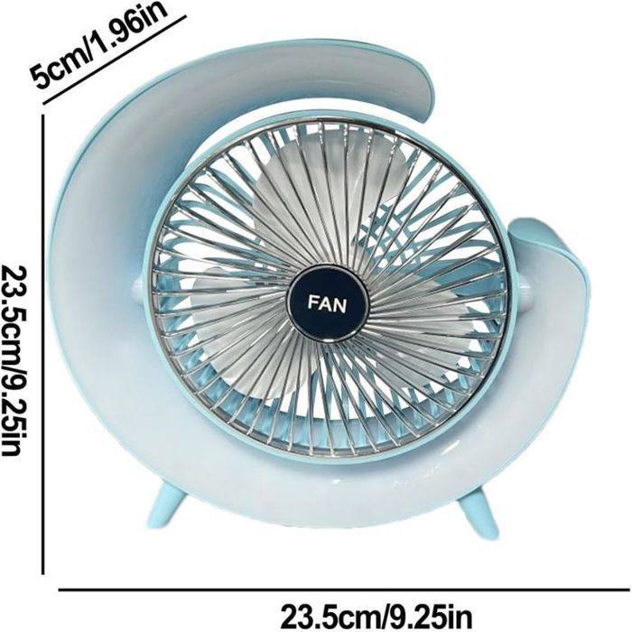 Ventilateur Rechargeable avec Éclairage Unique
