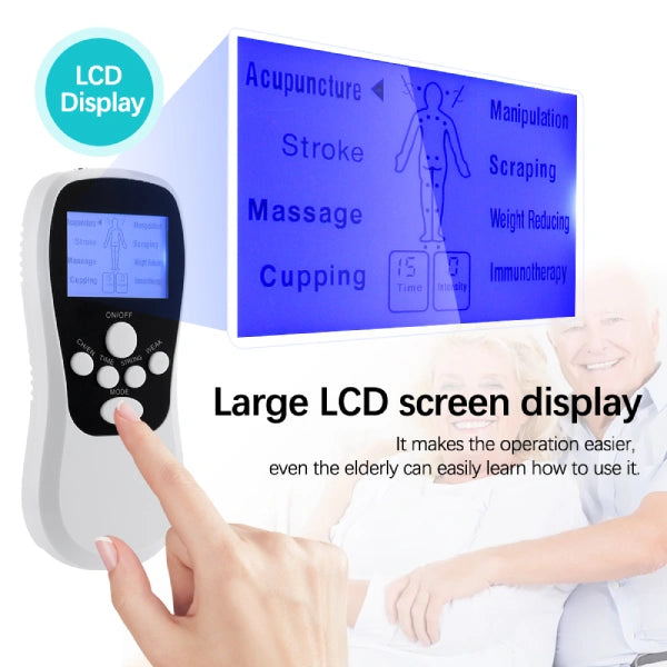 Multifunctional mini massager جهاز تحفيز العضلات الكهربائي متعدد الوظائف TENS EMS