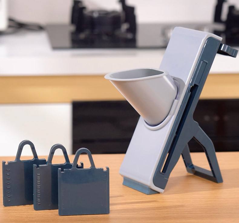 Trancheuse rotative pour légumes, trancheuse à pommes de terre, épaisseur réglable, hachoir قطاعة خضروات دوارة، قطاعة بطاطس، مفرمة بصل للمطبخ بسماكة قابلة للتعديل