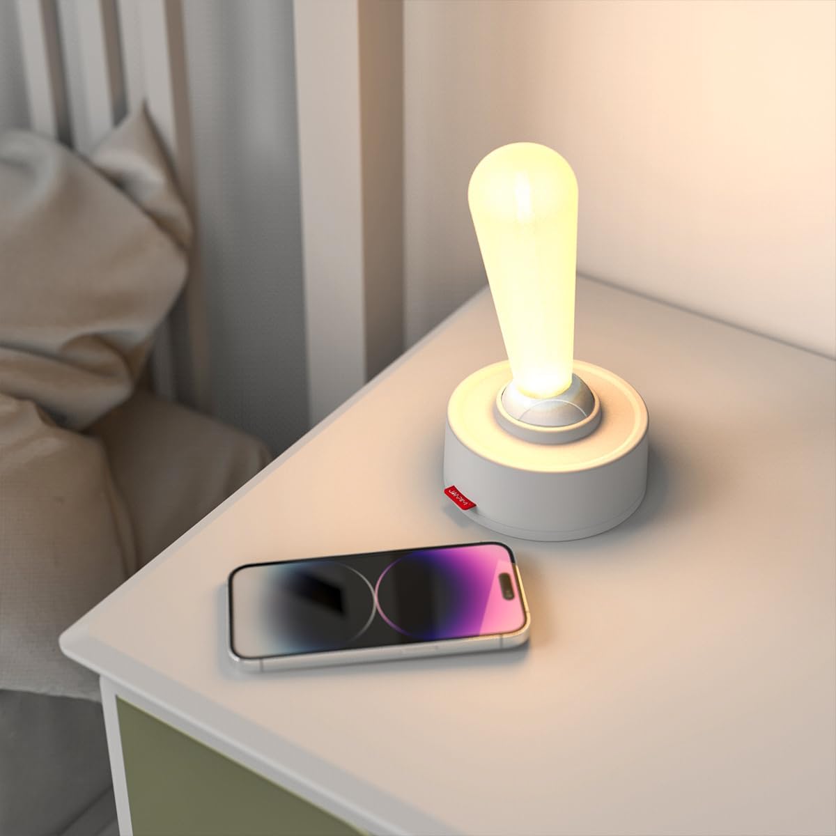 مصباح ليلي محمول يعمل بمفتاح تبديل، مزود بعصا تحكم، قابل لإعادة الشحن Lampe à interrupteur à levier, veilleuse portable avec joystick