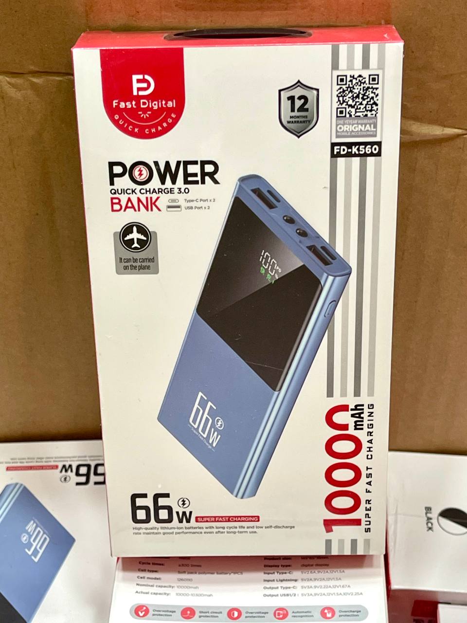 Power bank 66W 10000mah FD-K560