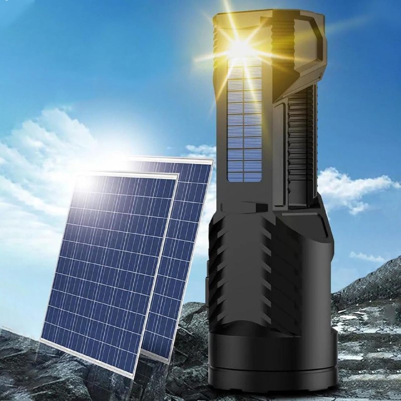 مصباح يدوي يعمل بالطاقة الشمسية قابل لإعادة الشحن Lampe de poche solaire rechargeable