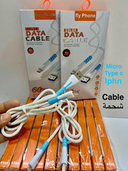Data Cable 60W fast chrage Micro Type-C lphn Cable شحمة