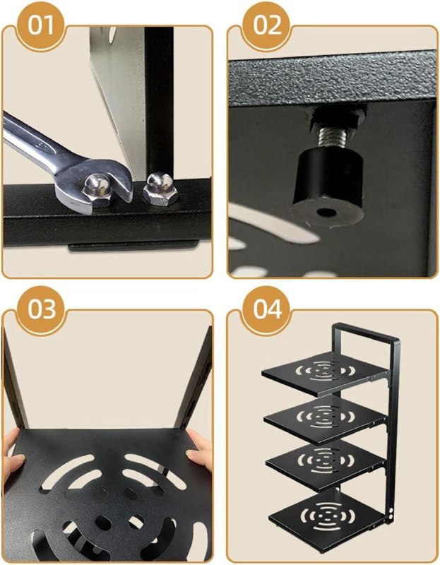 منظم أواني ومقالي قابل للتعديل بأربع طبقات Organisateur de casseroles et poêles réglable à 4 niveaux