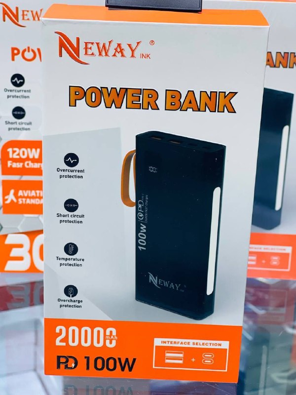 Power bank NEWAY 20000mAh PD 100W Fast Charge