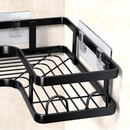 مجموعة من 5رفوف تخزين للحمام، رف تخزين للمطبخ بدون حفر Corner shower caddy