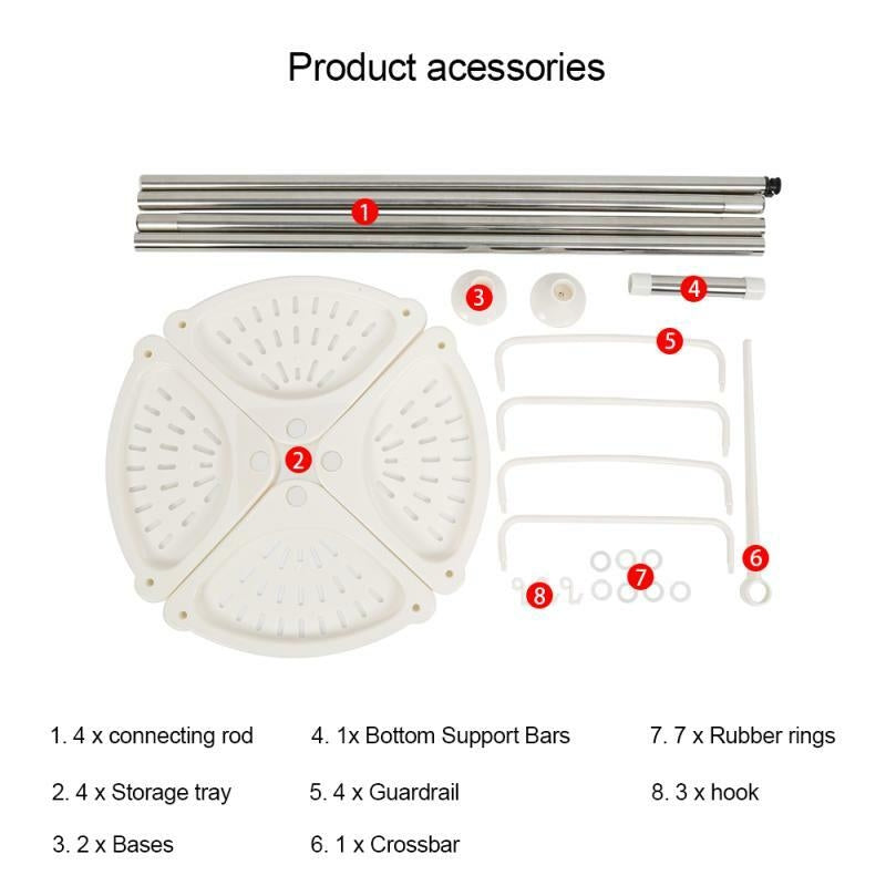 Étagère Réglable Télescopique, Acier Inoxydable, Triangle T1, Blanc