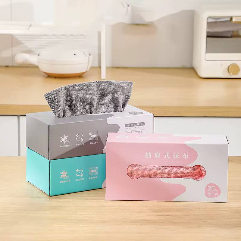 Boîte de 20 Serviettes en Microfibre Lavables et Réutilisables لبة من 20 منديلًا من الألياف الدقيقة القابلة للغسل