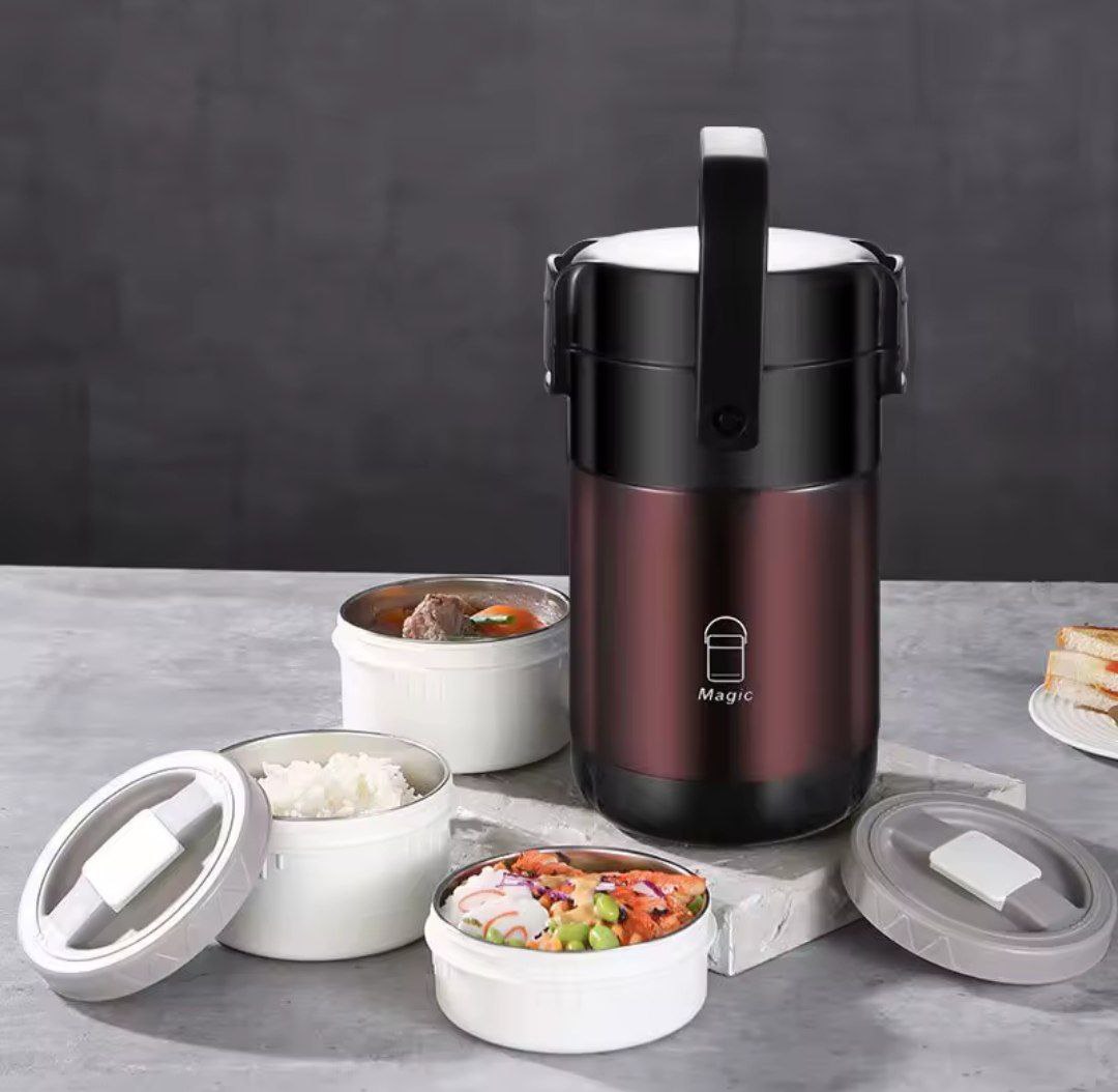 Stainless steel lunch box 2.3L