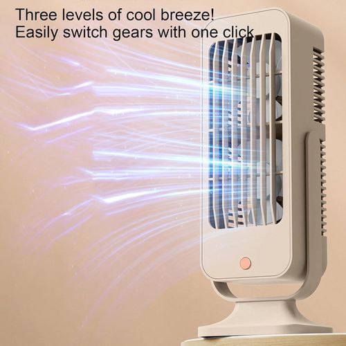 مروحة مكتبية محمولة مع بطارية Ventilateur de bureau à haute puissance, chargement USB à double lame
