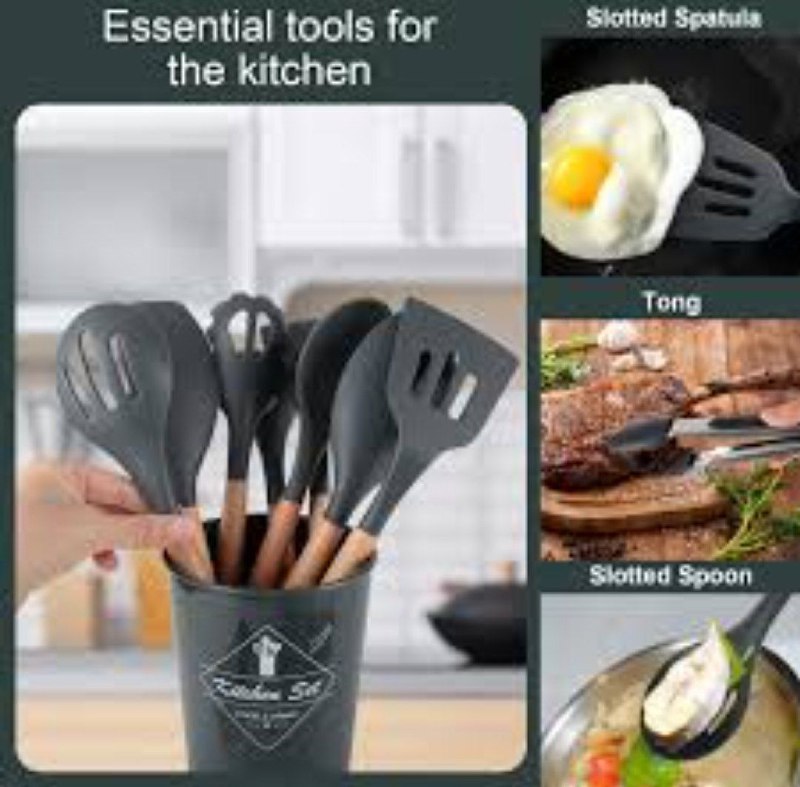 مجموعة أدوات المطبخ المصنوعة من السيليكون Ensemble d'ustensiles de cuisine en silicone