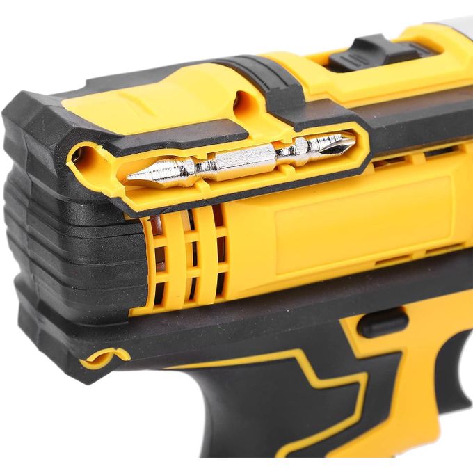 مثقاب ومفك براغي لاسلكي احترافي مع بطاريتين وملحقات Perceuse et Visseuse Professionnelle Sans Fil Avec 2 Batteries Et Accessoires