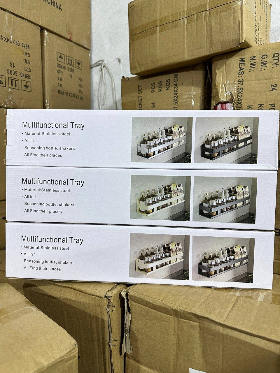 رف توابل جداري، رف توابل، بدون حفر، رف مطبخ جداري للتوابل Etagère murale de cuisine pour épices