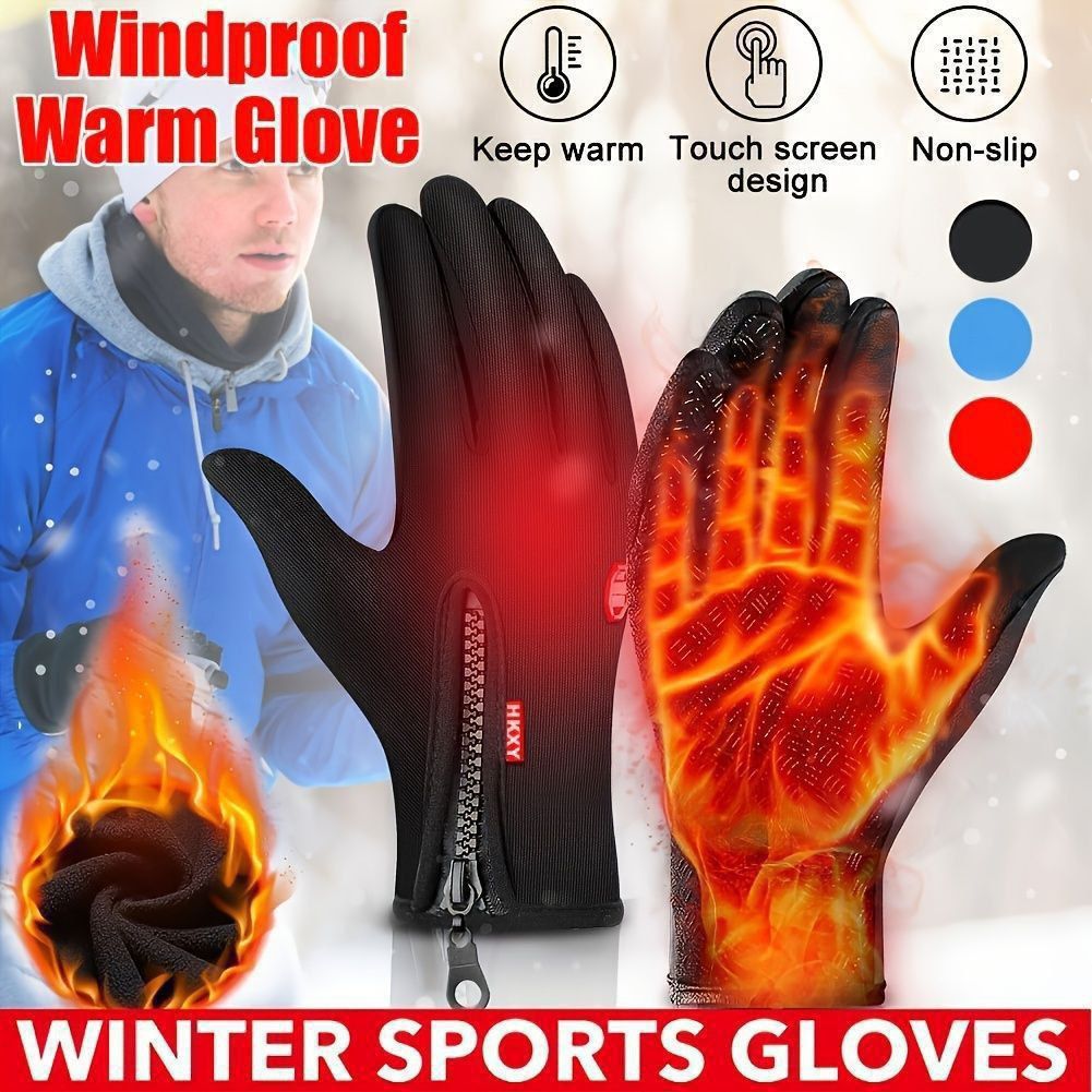 قفازات شتوية للرجال والنساء مقاومة للماء ودافئة تعمل باللمس Gants d'hiver pour hommes et femmes