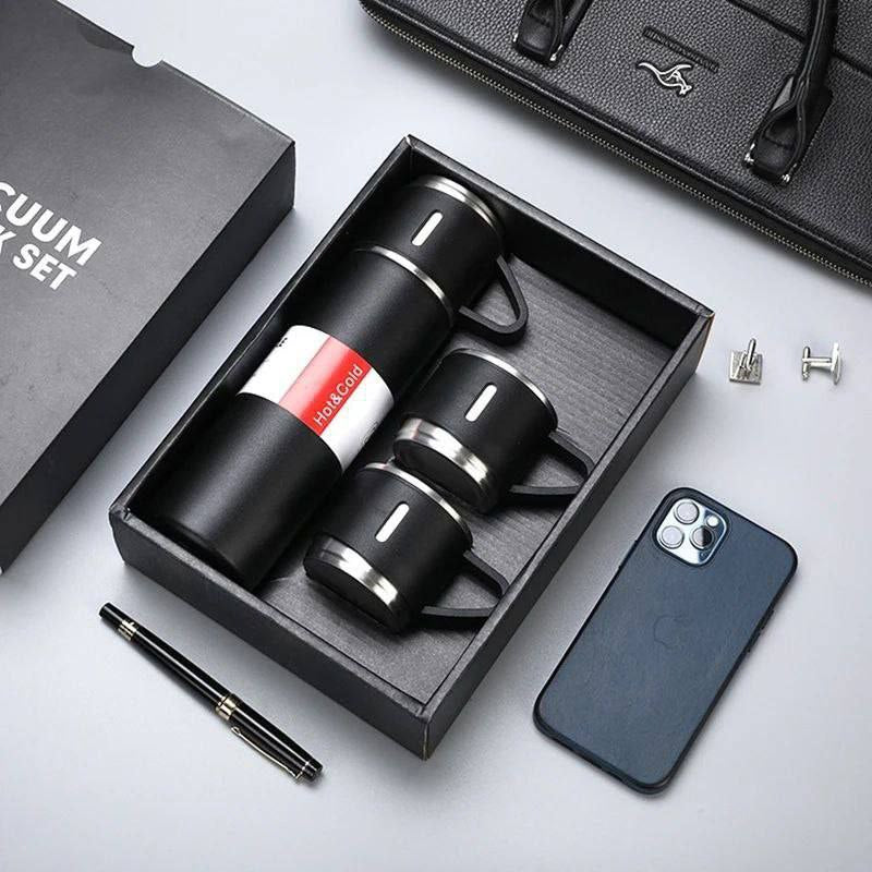 Vacuum Flask Set طرموس لحفظ المشروبات الساخنة والباردة Thermos