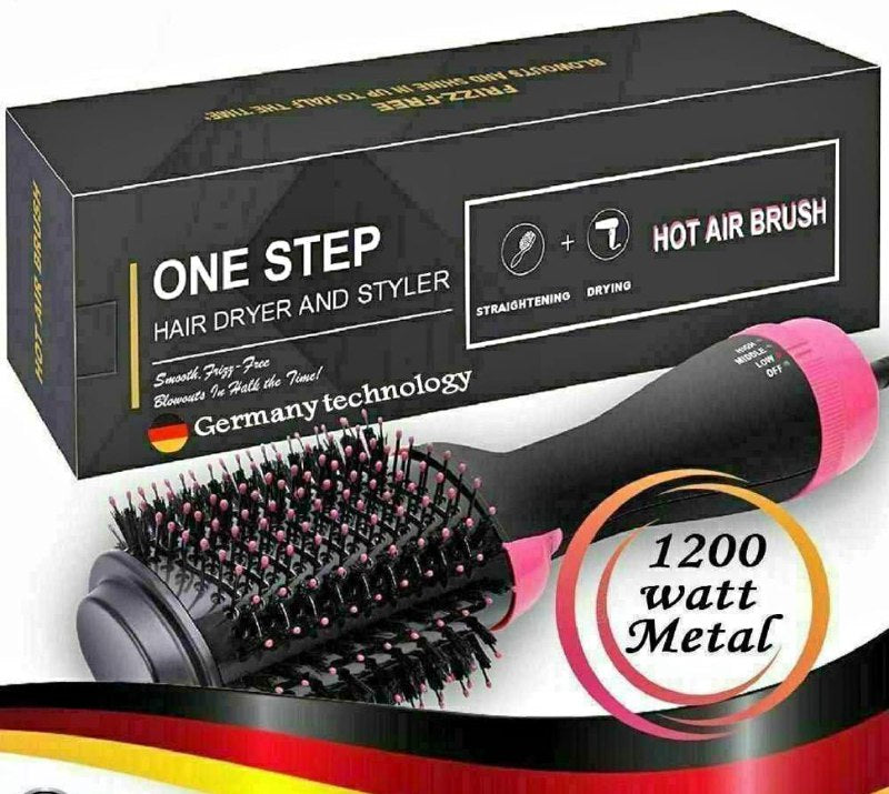 Sèche-cheveux à air chaud Bruce 1200W ONE STEP Brosse Hot air styler مجفف شعر بالهواء الساخن من بروس بقوة 1200 واط