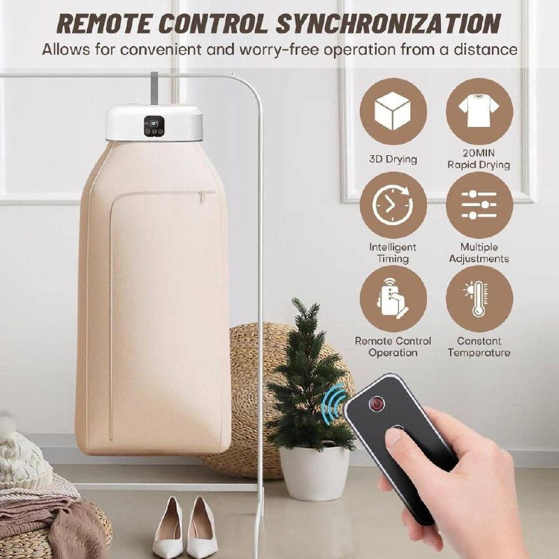 Sèche-linge portable avec synchronisation par télécommande