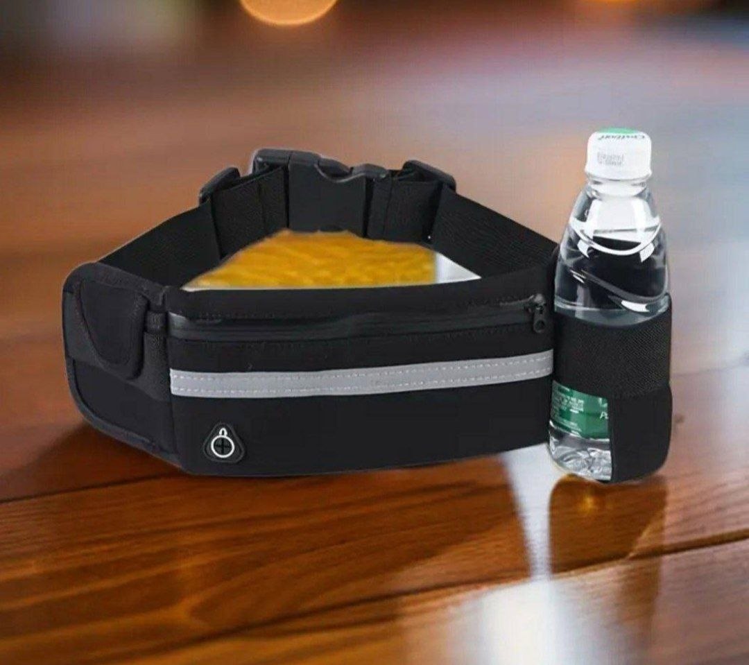 حقيبة خصر رياضية مزودة بشريط عاكس Sac banane sportif avec bande réfléchissante