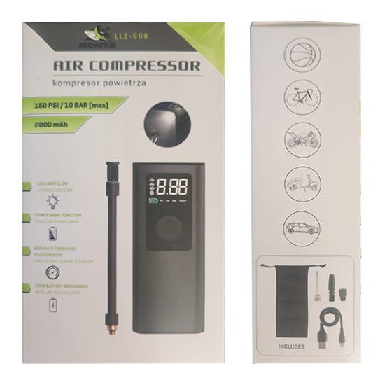 Compresseur d'air rechargeable Pour gonfler les roues de vélo, de voiture et de moto