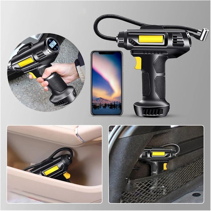 نافخة إطارات كهربائية محمولة للسيارة ، مضخة هواء Compresseur d'air portatif 120W