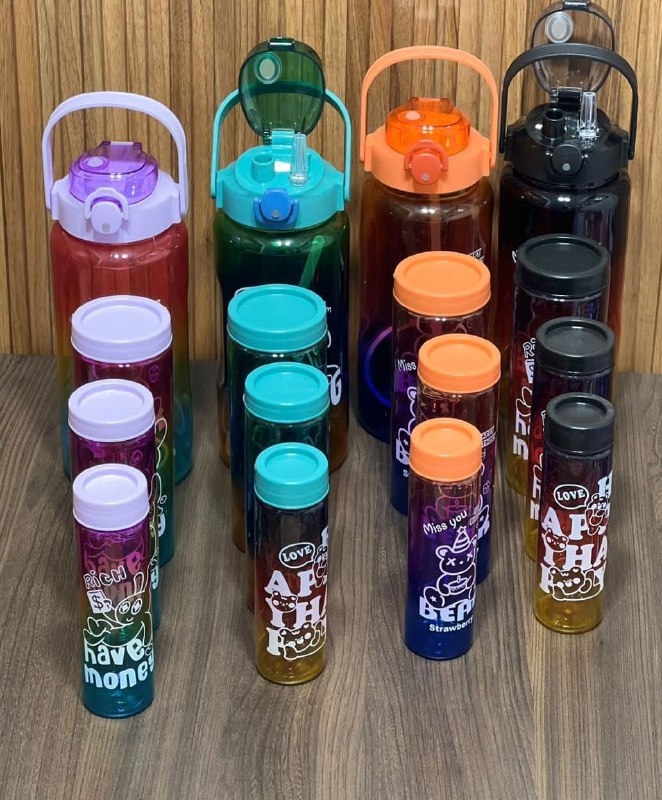Ensemble de 4 bouteilles isothermes tasses de voyage مجموعة من 4 أكواب سفر معزولة
