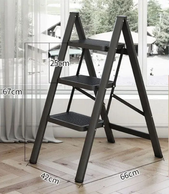 Escabeau pliable à 3 marches en aluminium سلم ألومنيوم قابل للطي بثلاث خطوات
