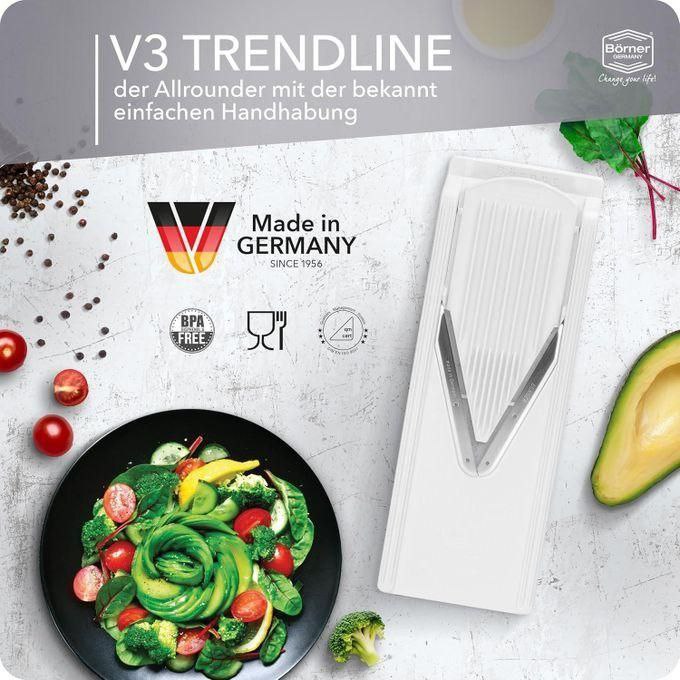 Borner V-Slicer Plus Mandoline 8 Piece Set avec 3Inserts de Lame