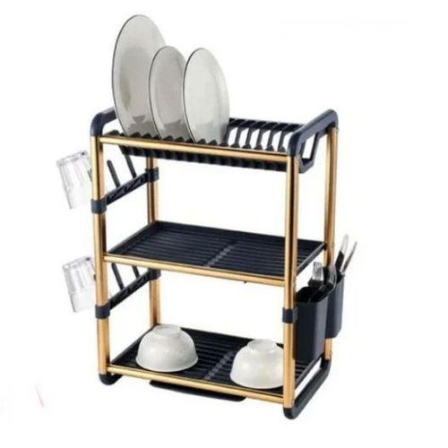 Egoutoir à vaisselle de cuisine à 3 niveaux رف تجفيف أطباق المطبخ بثلاث طبقات