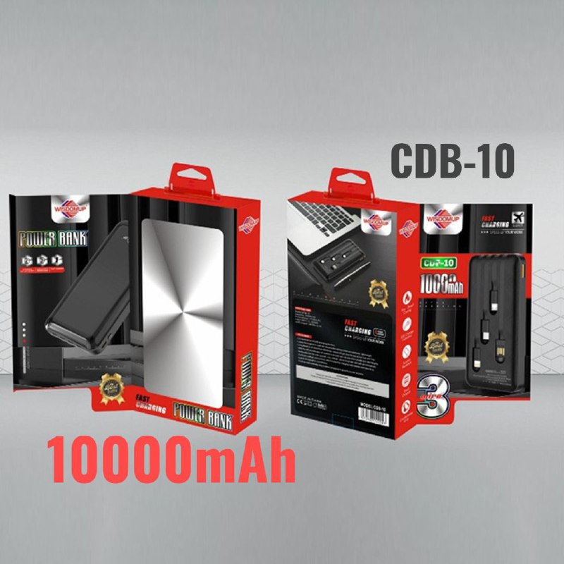 Power Bank 10000mAh Fast Charger CDB-10 WISDOMUP