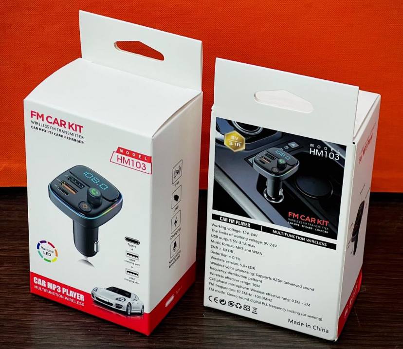 FM Car Kit HM103 Car MP3 Player Wireless FM Transmitter