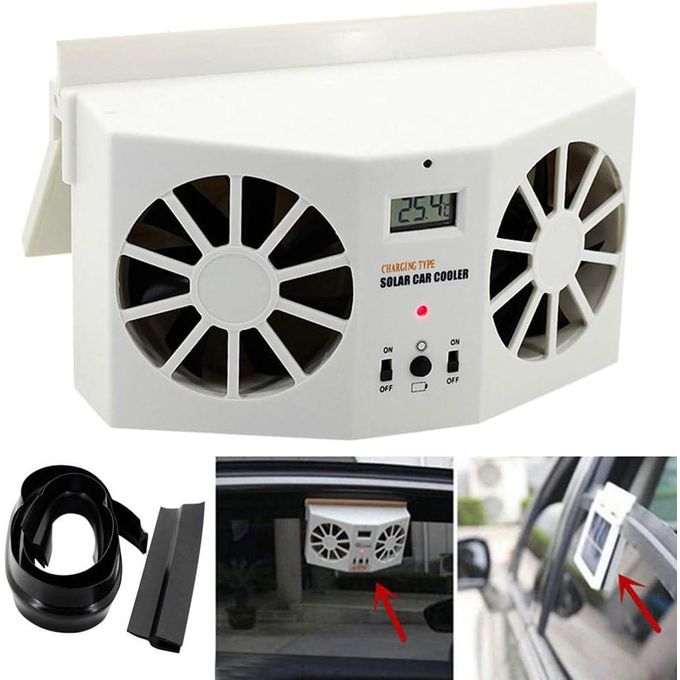 مكيف هواء للسيارة مروحة سيارة تعمل بالطاقة الشمسية، مصممة للتركيب على النافذة Ventilateur solaire pour voiture