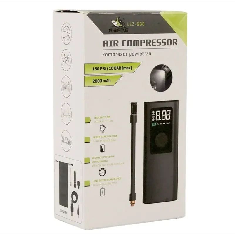 Compresseur d'air rechargeable Pour gonfler les roues de vélo, de voiture et de moto