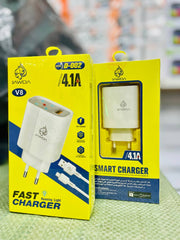 Fast Charger D-002 4.1A V8 Type-C