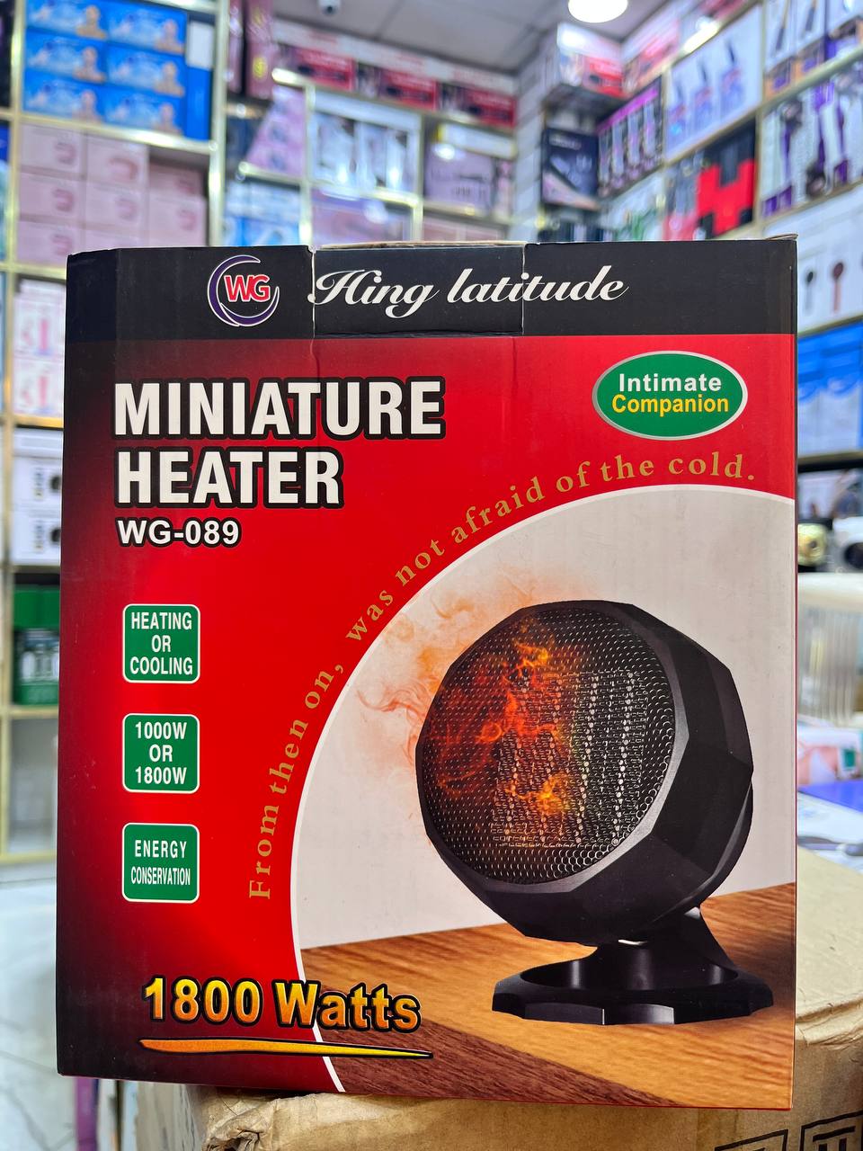Miniature Heater WG-089 1800W سخان مساعد صغير الحجم صامت، حرارة لطيفة، بدون إضاءة