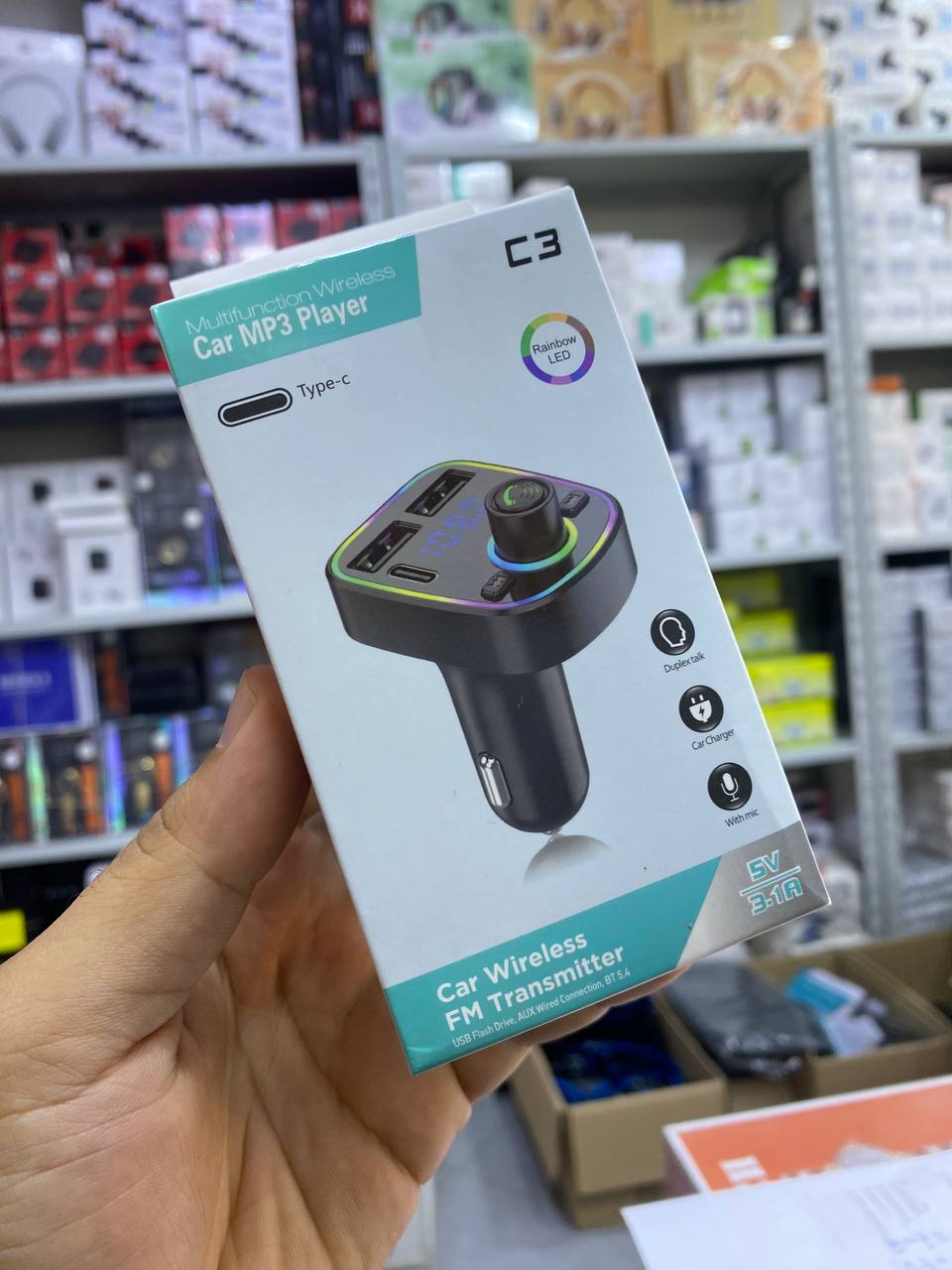 Car Wireless FM Transmitter MP3 Player C3 Type-C